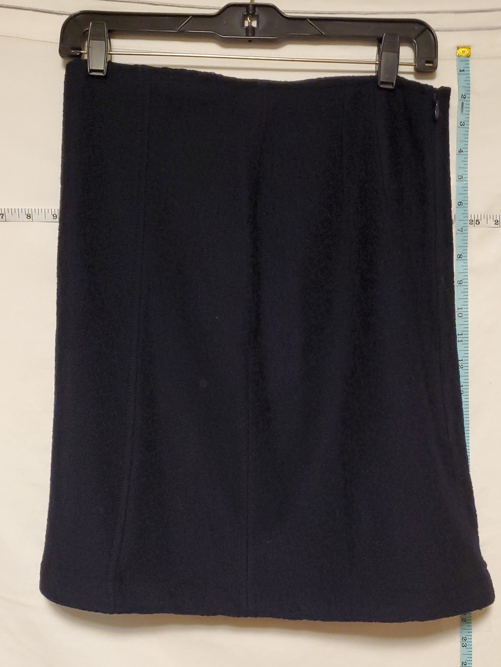 St. John Womens Navy Wool Blend Zip Pencil Skirt Sz 4 Luxury Capsule Wardrobe